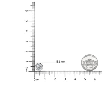 14K White Gold 2.00 Cttw Lab Grown Diamond Cluster Stud Earrings (G-H Color, VS1-VS2 Clarity)