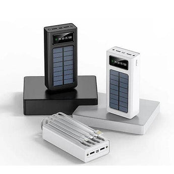 20,000 Mah Solar Power Bank 4in1 Cables - Gio's Outdoors