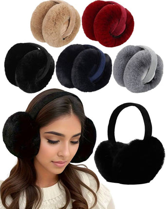 Fluffy Faux Fur Foldable Winter Earmuffs