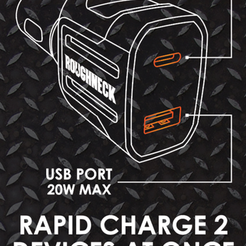 Roughneck Dual Port Car DC Charger - Gio's Outdoors