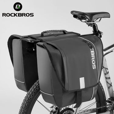 Super 30-Litre Bicycle Saddlebags in Black - Gio's Outdoors -ROCKBROSUSA
