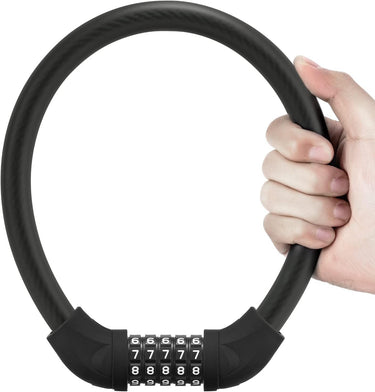 ROCKBROS Bike Lock 5 Digit Cable Lock Lightweight Bicycle Lock Combination Portable Lock - Gio's Outdoors -ROCKBROSUSA
