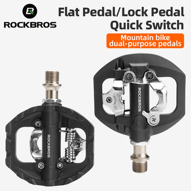 ROCKBROS SPD Dual-Purpose Bike Pedals - Compatible with Shimano MTB/Road - Gio's Outdoors -ROCKBROSUSA
