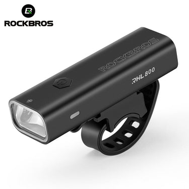 ROCKBROS Bicycle Front Headlight RHL800LM - 800 Lumens, USB-C, IPX6 Waterproof - Gio's Outdoors -ROCKBROSUSA