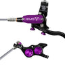 Hope EVO TR4 Disc Brake Lever Set - Left Hand Post Mount 4-Piston Braided Hydraulic Hose BLK/Purple