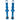 Hold Fast Cycling Tubeless Valve Stem 42mm (Pair) - Sky Blue