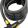 OnGuard Doberman Cable Lock with Key: 6' x 12m Gray/Black/Yellow