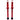 Hold Fast Cycling Tubeless Valve Stem 65mm (Pair) - Red