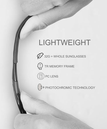 ROCKBROS TR90 Photochromic Full Frame Sunglasses - Gio's Outdoors -ROCKBROSUSA
