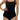 Double Layered Sleeveless Square Neck Bodysuit - Black - Gio's Outdoors