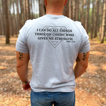 I Can Do All Things Through Christ Superman Short Sleeve Tee