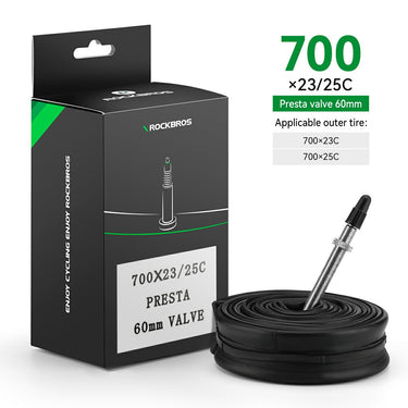 700X23/25/28/35C Road Bike Inner Tube 48mm Presta/Schrader Valve High Self Sealing Butyl Rubber - Gio's Outdoors -ROCKBROSUSA
