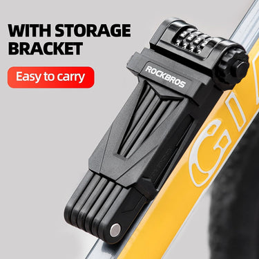 ROCKBROS Folding Bike Lock Heavy Duty Anti Theft with Mounting Bracket - Gio's Outdoors -ROCKBROSUSA