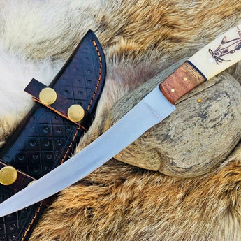 Full Tang Custom Handmade D2 Flexible Blade Fishing Knife - Gio's Outdoors