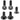 Better Bolts Fox 32 Fork Ti Bolt Kit 2016-2024 Black5/Count