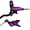 Hope EVO TR4 Disc Brake Lever Set - Right Hand Post Mount 4-Piston Braided Hydraulic Hose BLK/Purple