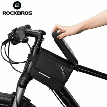 ROCKBROS 6.0" Bike Phone Holder Bag - Durable, Touchscreen, Large Capacity - Gio's Outdoors -ROCKBROSUSA