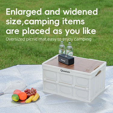Qunature Double-Sided Aluminum Picnic Tent Mat Waterproof Camping Pad - Gio's Outdoors -ROCKBROSUSA