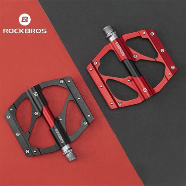 ROCKBROS Super Lightweight Bike Pedals in Black or Red (Pair) - Gio's Outdoors -ROCKBROSUSA