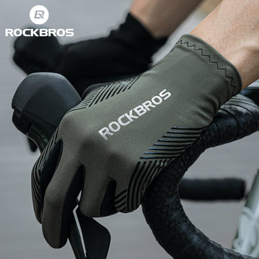 ROCKBROS MTB Gloves - Touch Screen, Anti-Slip Full Finger Cycling Gloves - Gio's Outdoors -ROCKBROSUSA