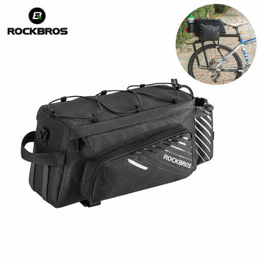 Pro Bicycle Rear Rack Bag with Extra Pockets - Gio's Outdoors -ROCKBROSUSA