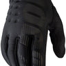 100% Brisker Gloves - Black Full Finger Men's Medium