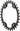 Wolf Tooth Elliptical 96 BCD Chainring - 30t 96 Asymmetric BCD 4-Bolt Drop-Stop A For Shimano XT M8000 SLX M7000 Cranks BLK