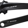 Shimano 105 FC-R7000 Crankset - 170mm 11-Speed W/O Rings 110 BCD Hollowtech Crank Arms Hollowtech II Spindle Interface BLK