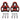 Exustar Look Keo Compatible Road Cleats  Red/Black Look Keo 7° Float