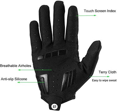 Cycling Full Finger Gloves Outdoor Sport Gloves Fit for Spring Autumn - Gio's Outdoors -ROCKBROSUSA