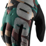 100% Brisker Gloves - Camo/Black Full Finger Men's Large