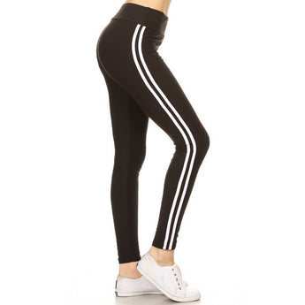 Buttery Soft Side Striped Leggings - Gio's Outdoors