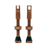 Peaty's Alloy Presta Valve Stem 42mm Pair Bourbon