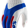 100% Itrack Gloves - Red/White/Blue Large