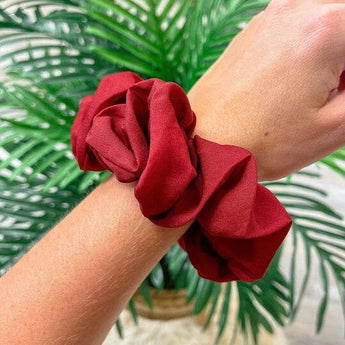Game Day Solid Scrunchie - Burgundy - Gio's Outdoors