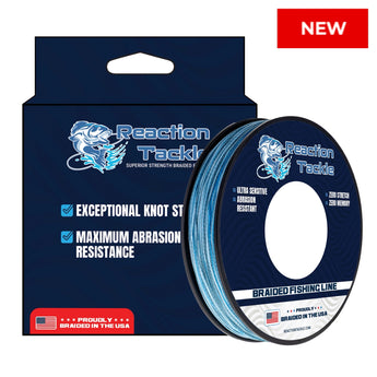 Reaction Tackle BRAIDED IN THE USA Fishing Line- 4X- NEW - Gio's Outdoors