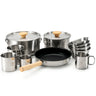 Qunature 304 Stainless Steel 5-Piece Camping Cookware Set with Teflon Coating - Gio's Outdoors -ROCKBROSUSA