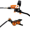 Hope Tech 4 V4 Disc Brake and Lever Set - Rear Hydraulic Post Mount Orange
