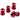 Reverse Chainring Bolt Set 8pc - Red