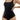 Double Layered Sleeveless Square Neck Bodysuit - Black - Gio's Outdoors