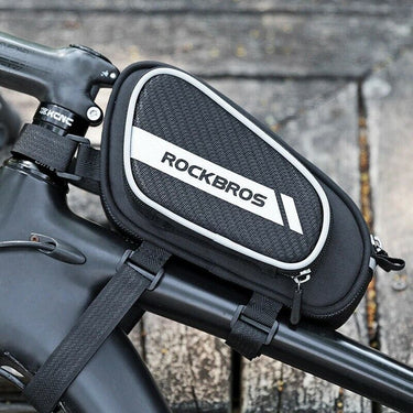 ROCKBROS Cycling Bike Top Front Tube Bag Waterproof Big Capacity Cycling Frame Bag Black - Gio's Outdoors -ROCKBROSUSA