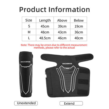 ROCKBROS Warm Knee Pads Winter Leg Covers Fleece Thermal Windproof Reflective - Gio's Outdoors -ROCKBROSUSA
