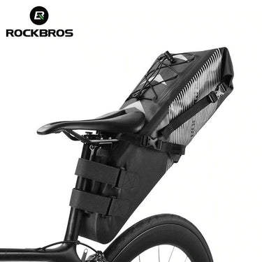 ROCKBROS- Waterproof Reflective Large Capacity Saddle Bag(up to 14L) - Gio's Outdoors -ROCKBROSUSA