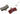 Tektro Q10RS Disc Brake Pad - Resin For Use With 4-Piston Calipers Red