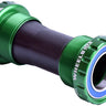 Wheels Manufacturing BSA Bottom Bracket - Shimano Hollowtech II Spindle ABEC 3 Green