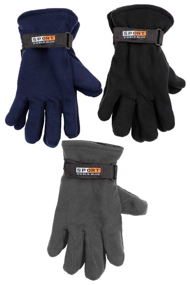 Men's Dark Neutrals Soft Fleece Snow Ski Gloves - Gio's Outdoors
