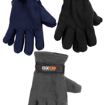 Men's Dark Neutrals Soft Fleece Snow Ski Gloves