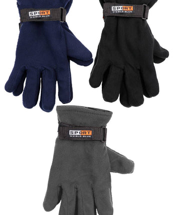 Men's Dark Neutrals Soft Fleece Snow Ski Gloves