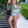 Kids Tropical Waves Rash Guard Swimsuit - Gio's Outdoors