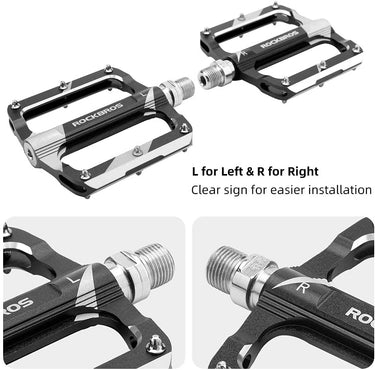 ROCKBROS Flat Lightweight Pedals in Various Colours - Gio's Outdoors -ROCKBROSUSA